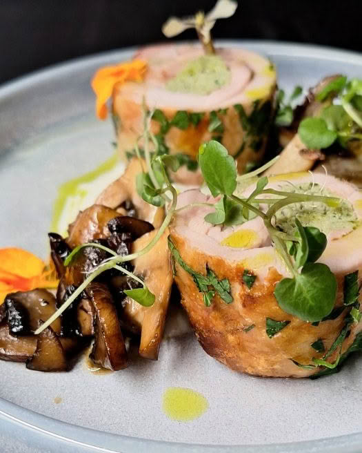 Cuisine Good Food Guide 2025 Te Karaka Station and Lodge Entree Watercress Chicken